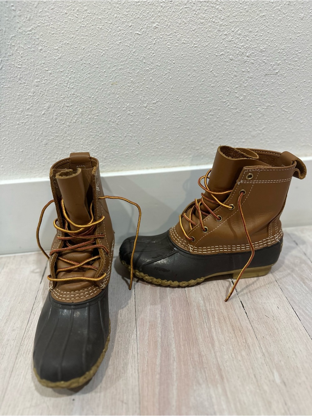 L.L. Bean Women's Brown and Black Waterproof Duck Boots